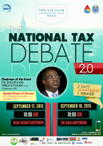 THE NATIONAL TAX BEBATE _ POSTER